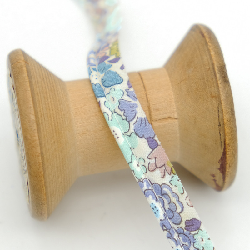 Liberty Fabrics Michelle Aqua Piping - Maison Klem